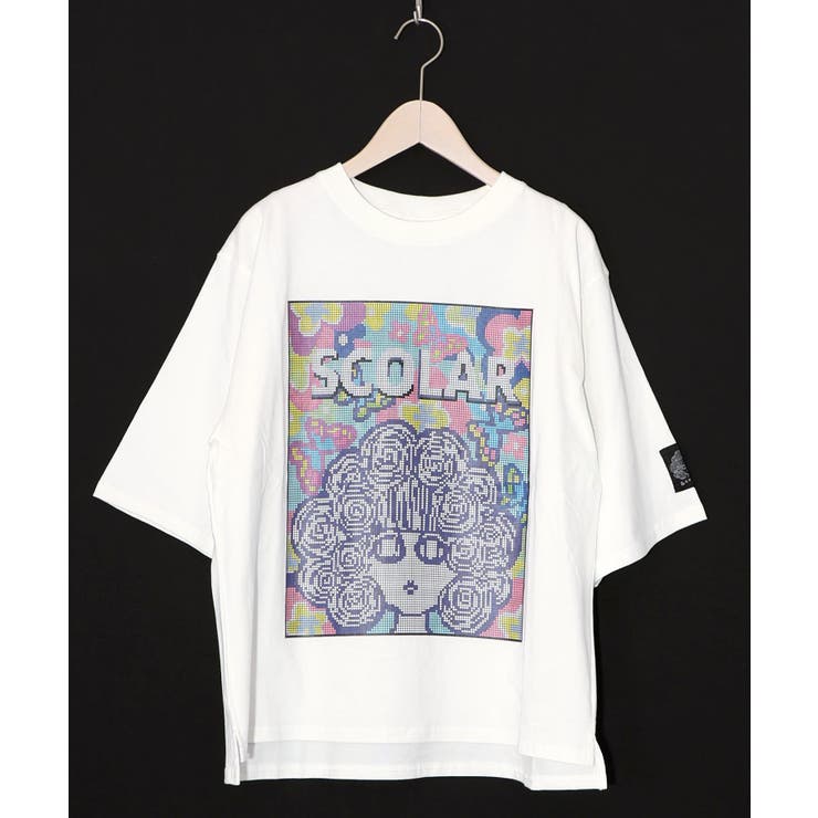 オフホワイト | ピクセルアートスカラーちゃんTシャツ | ScoLar