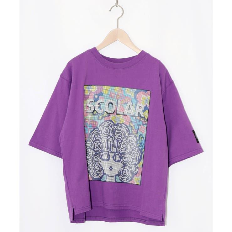パープル | ピクセルアートスカラーちゃんTシャツ | ScoLar