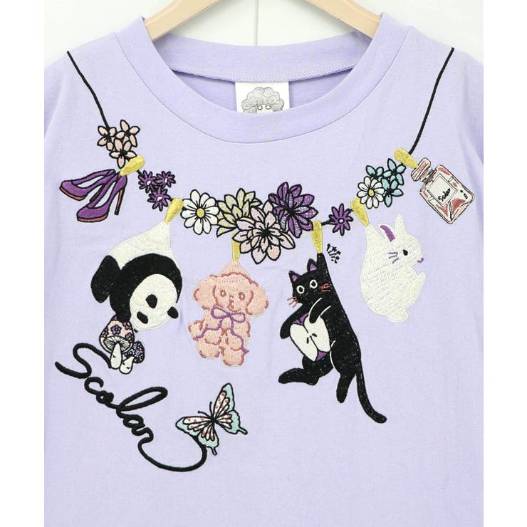 天日干しアニマルぬい刺繍Tシャツ | ScoLar | 詳細画像12 