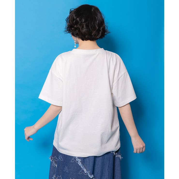 天日干しアニマルぬい刺繍Tシャツ | ScoLar | 詳細画像3 
