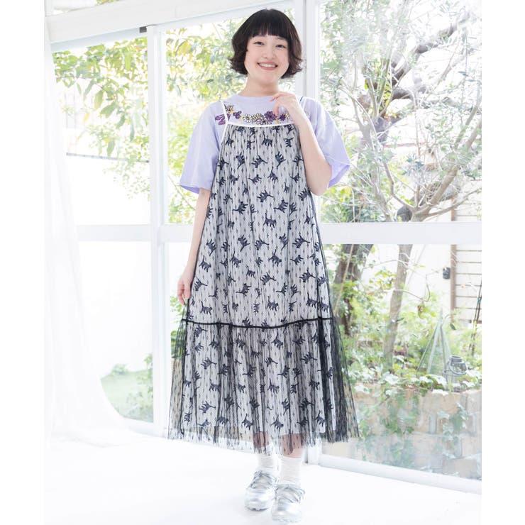 天日干しアニマルぬい刺繍Tシャツ | ScoLar | 詳細画像7 