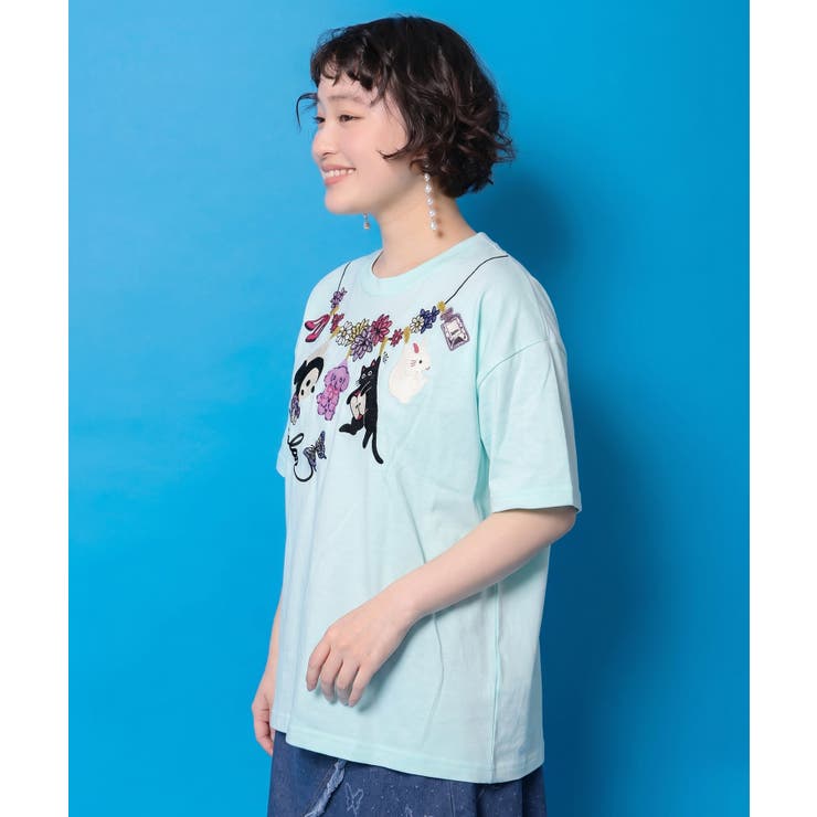 天日干しアニマルぬい刺繍Tシャツ | ScoLar | 詳細画像1 