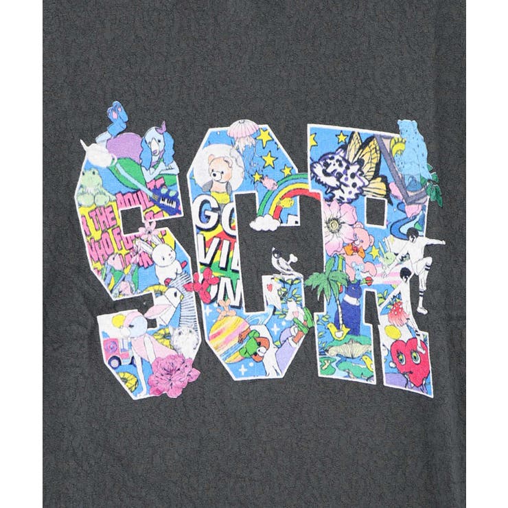 カラフルポップ柄ローズジャガードTシャツ | ScoLar | 詳細画像9 