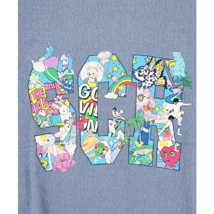 カラフルポップ柄ローズジャガードTシャツ | ScoLar | 詳細画像10 