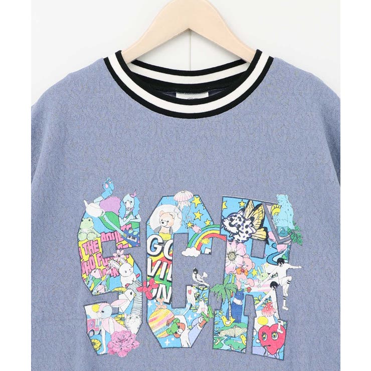 カラフルポップ柄ローズジャガードTシャツ | ScoLar | 詳細画像11 