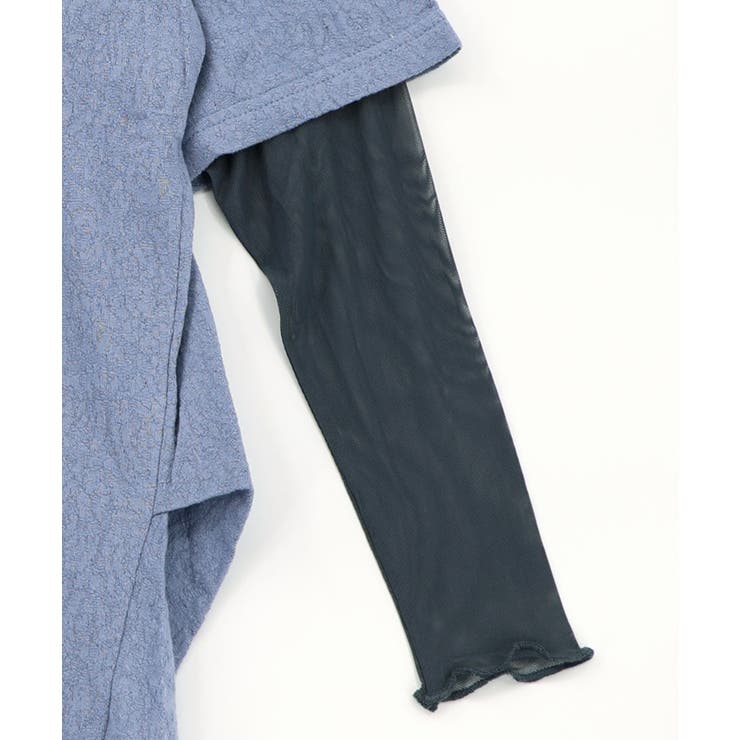 ソフトチュール×花ネコ柄 レイヤード風プルオーバー | ScoLar | 詳細画像8 