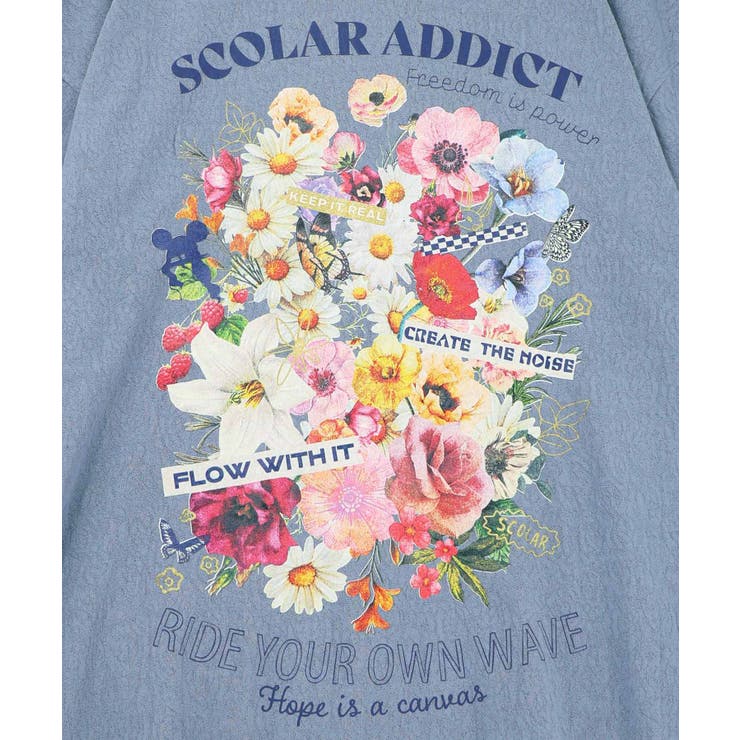 ポジティブ花コラージュ柄チュニック | ScoLar | 詳細画像5 