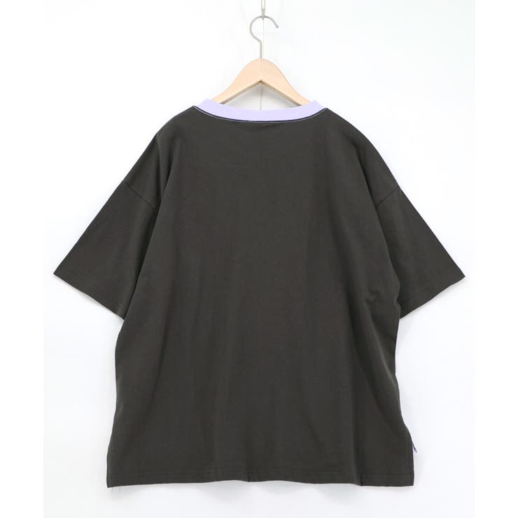 花ネコピクニック柄配色Tシャツ | ScoLar | 詳細画像14 
