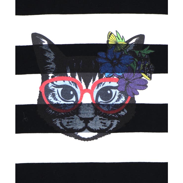 グラサンネコちゃんボーダープルオーバー | ScoLar | 詳細画像1 