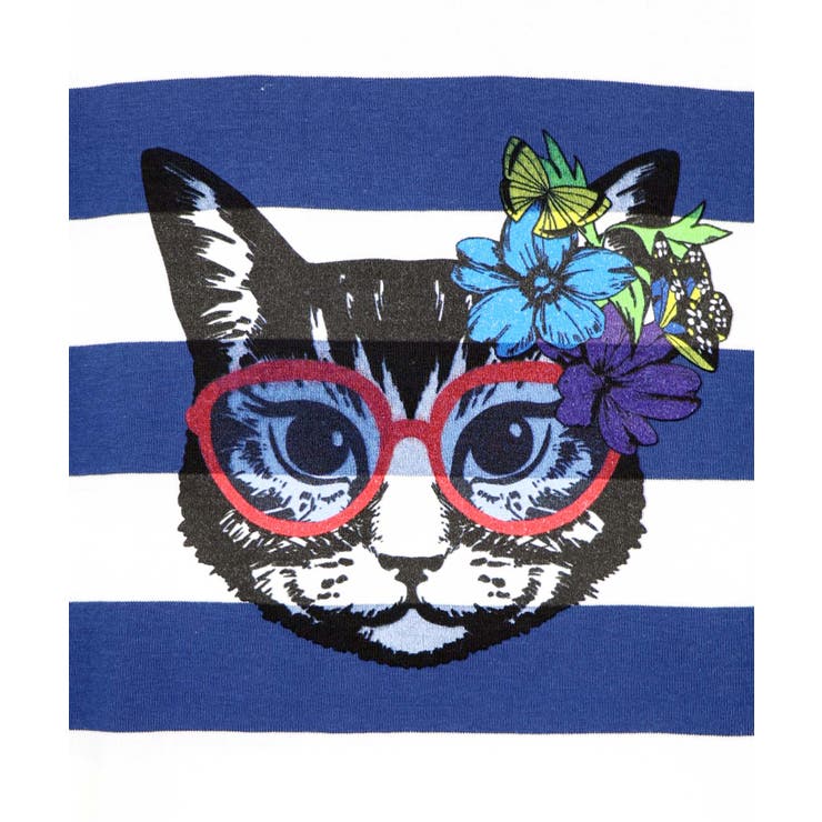 グラサンネコちゃんボーダープルオーバー | ScoLar | 詳細画像3 