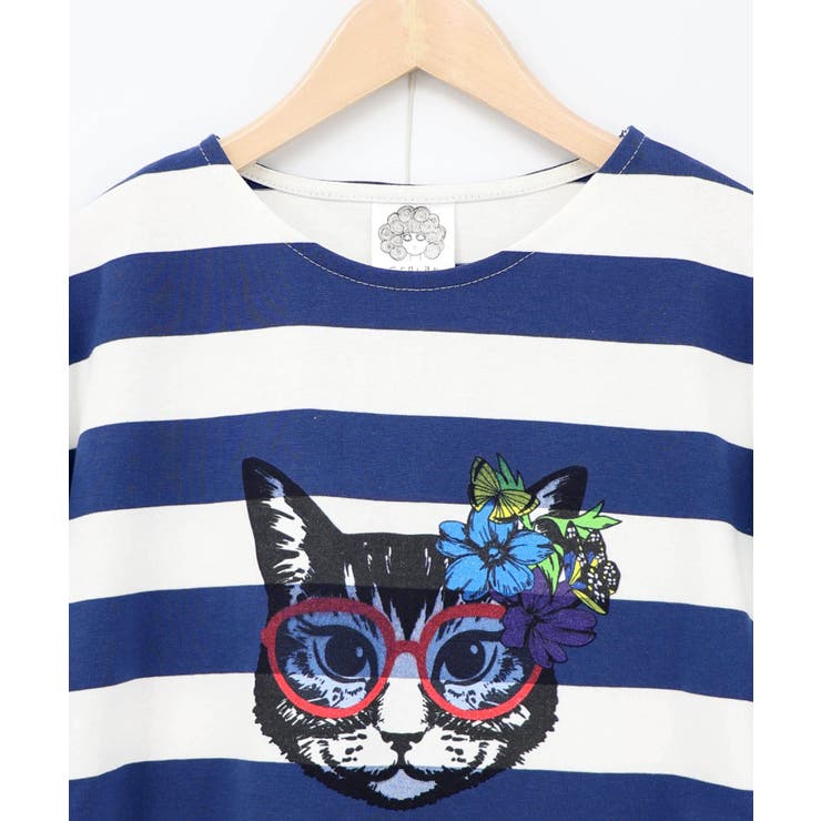 グラサンネコちゃんボーダープルオーバー | ScoLar | 詳細画像4 