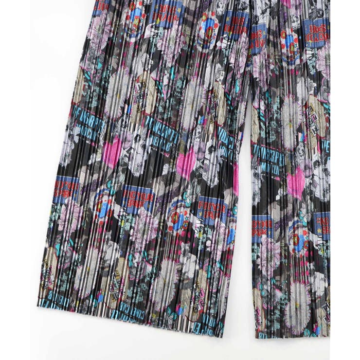 花ネコ柄ランダムプリーツパンツ | ScoLar | 詳細画像19 