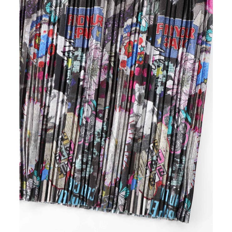 花ネコ柄ランダムプリーツパンツ | ScoLar | 詳細画像20 