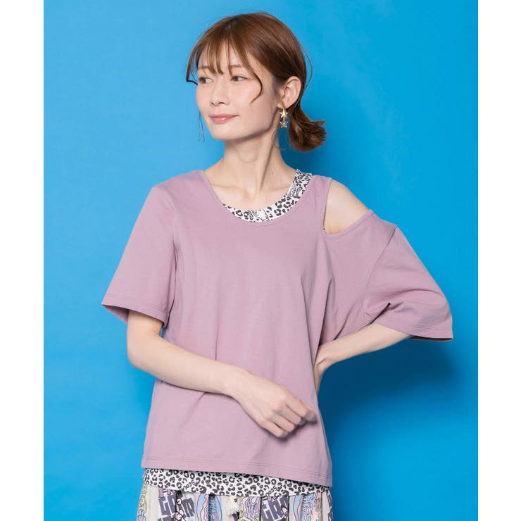 ピンク | 2柄展開 タンクトップ付き3wayTシャツセット | ScoLar