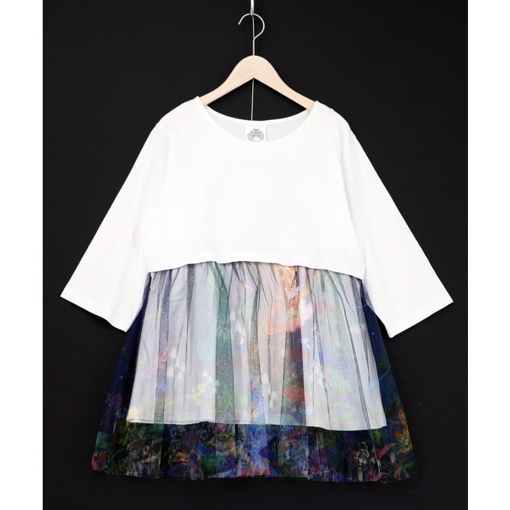 キノコの惑星柄チュール切替プルオーバー | ScoLar | 詳細画像7 