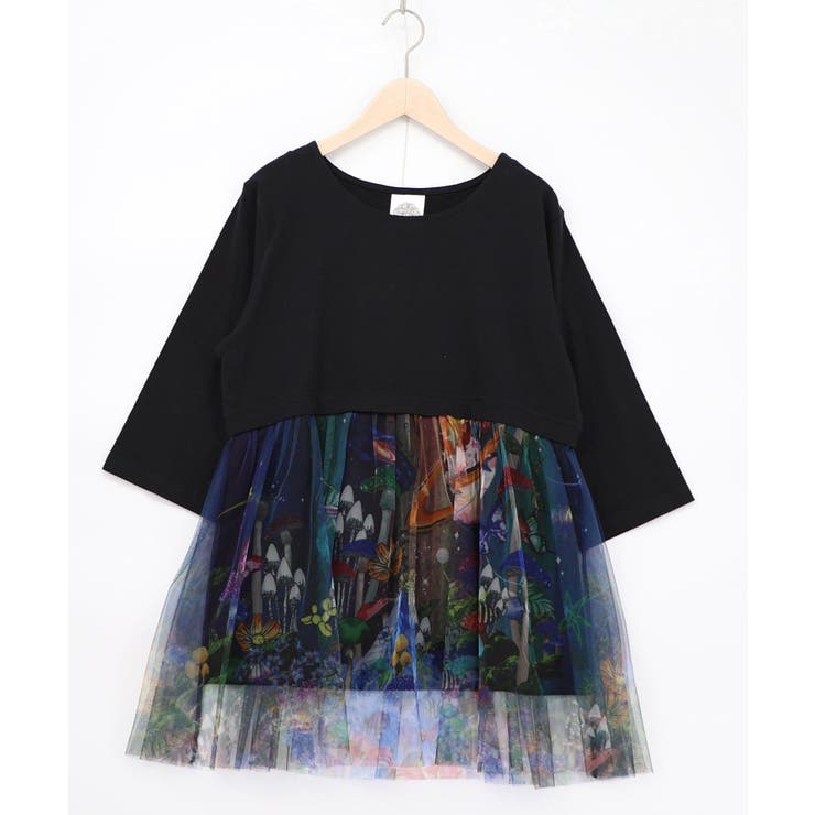 キノコの惑星柄チュール切替プルオーバー | ScoLar | 詳細画像9 