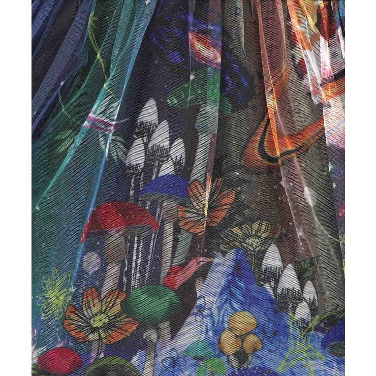 キノコの惑星柄チュール切替プルオーバー | ScoLar | 詳細画像10 