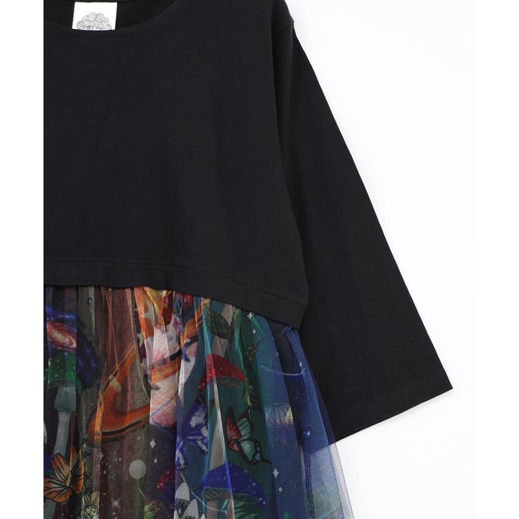 キノコの惑星柄チュール切替プルオーバー | ScoLar | 詳細画像12 