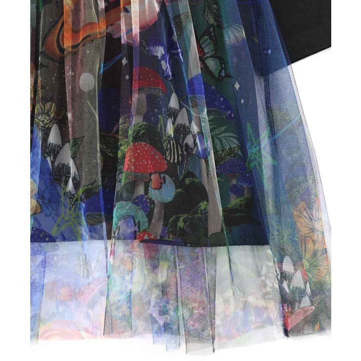 キノコの惑星柄チュール切替プルオーバー | ScoLar | 詳細画像14 