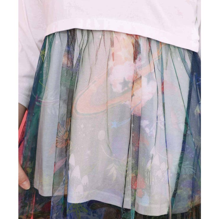 キノコの惑星柄チュール切替プルオーバー | ScoLar | 詳細画像5 