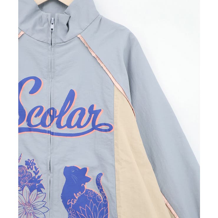 スカラーちゃん×ネコ レーシング風ブルゾン[品番：SRSW0002427