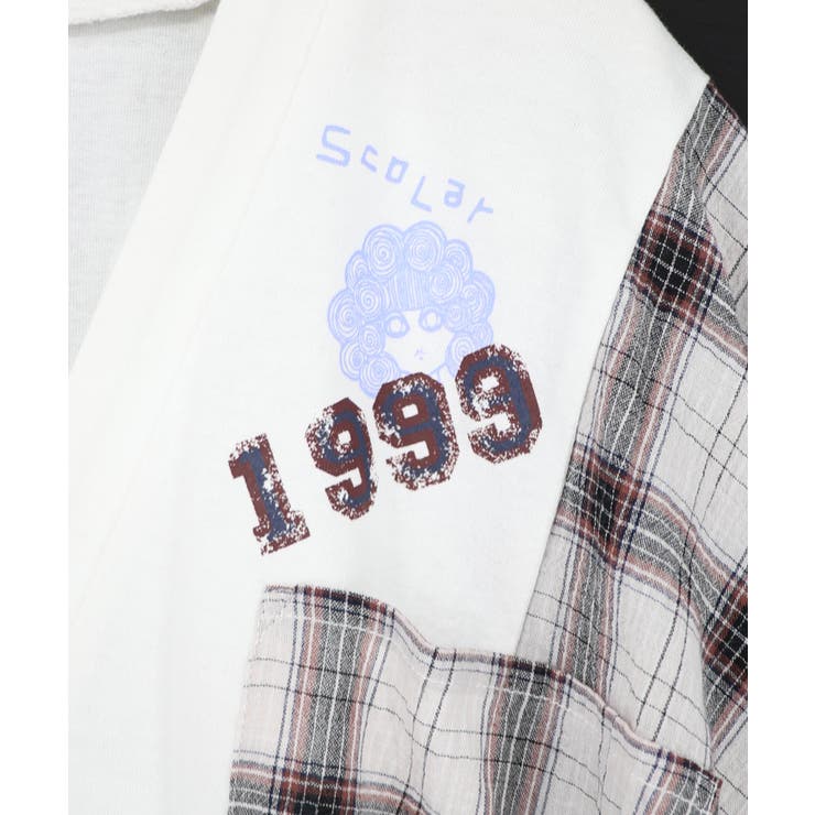 レトロ柄チェック切替カーディガン | ScoLar | 詳細画像12 