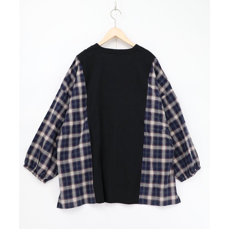 レトロ柄チェック切替カーディガン | ScoLar | 詳細画像15 