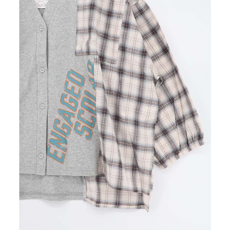 レトロ柄チェック切替カーディガン | ScoLar | 詳細画像20 