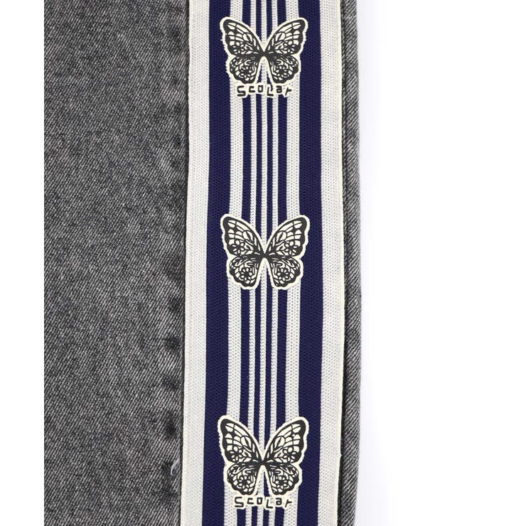 蝶ラインテープ付きデニムパンツ | ScoLar | 詳細画像14 