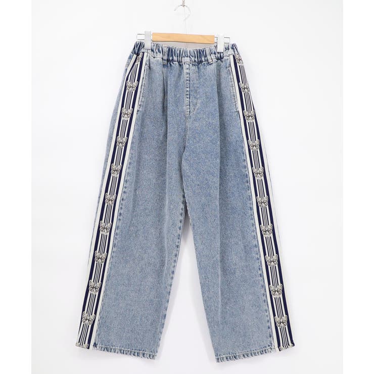 蝶ラインテープ付きデニムパンツ | ScoLar | 詳細画像15 