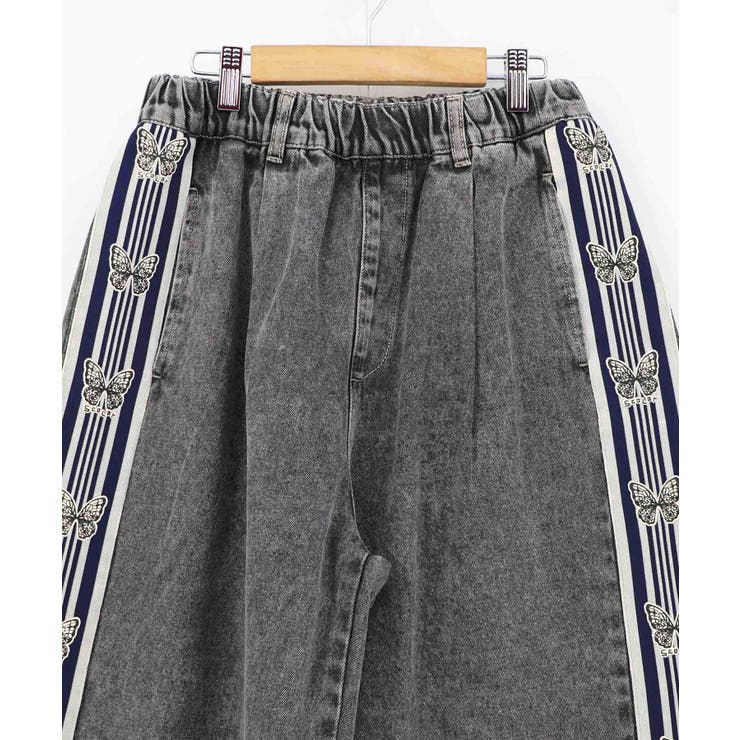 蝶ラインテープ付きデニムパンツ | ScoLar | 詳細画像18 