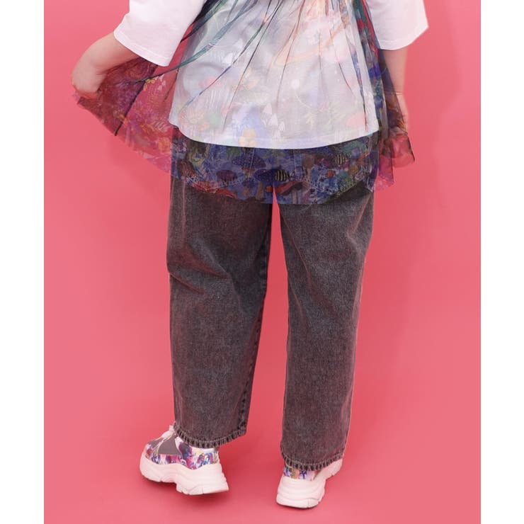 蝶ラインテープ付きデニムパンツ | ScoLar | 詳細画像11 