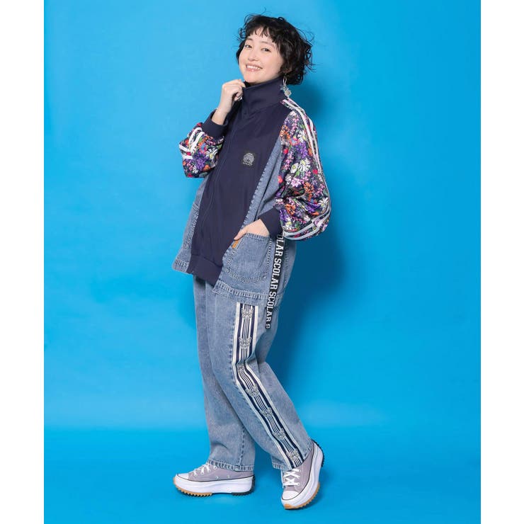 蝶ラインテープ付きデニムパンツ | ScoLar | 詳細画像3 