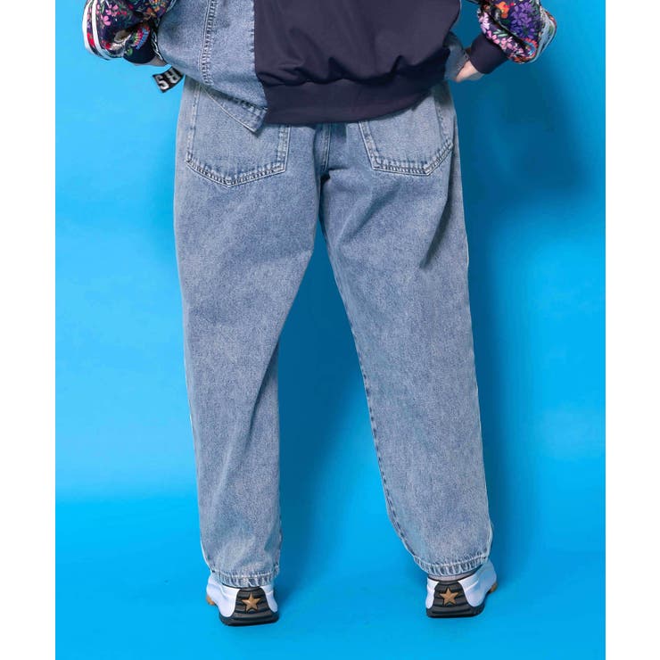 蝶ラインテープ付きデニムパンツ | ScoLar | 詳細画像5 