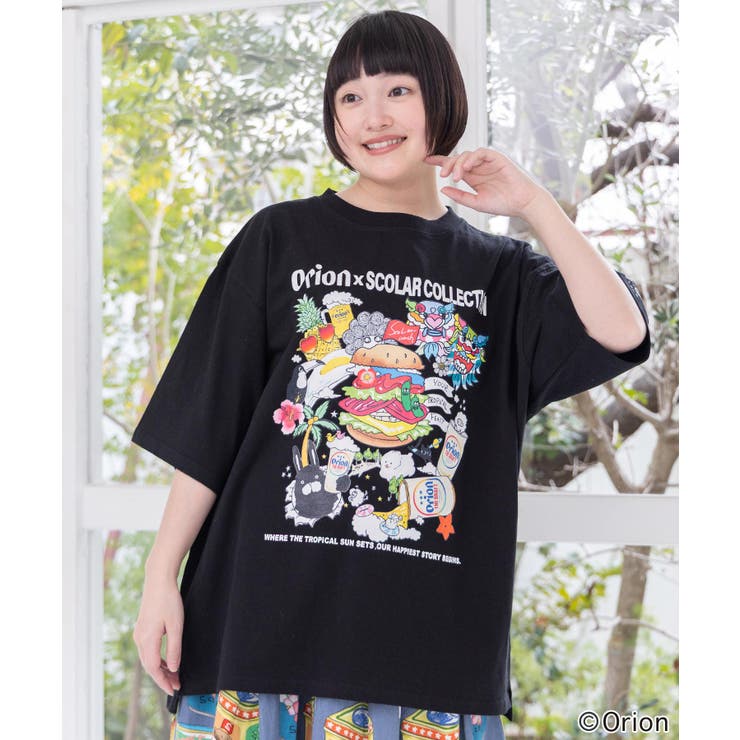 ブラック | orion×ScoLar Happy Paradise Tシャツ | ScoLar