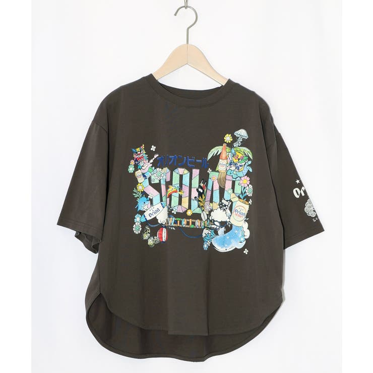 チャコールグレー | orion×ScoLar トロピカルアイランドTシャツ | ScoLar