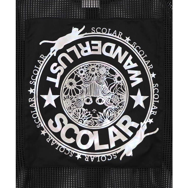 アップリケ付きメッシュレースシアーブルゾン | ScoLar | 詳細画像15 
