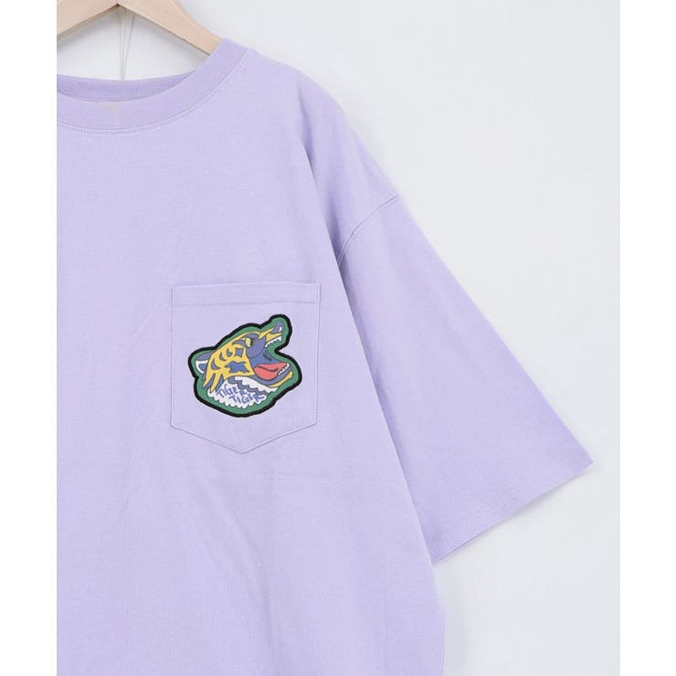 ポップレトロ調 ワッペン風バック刺繍アップリケTシャツ | ScoLar | 詳細画像14 