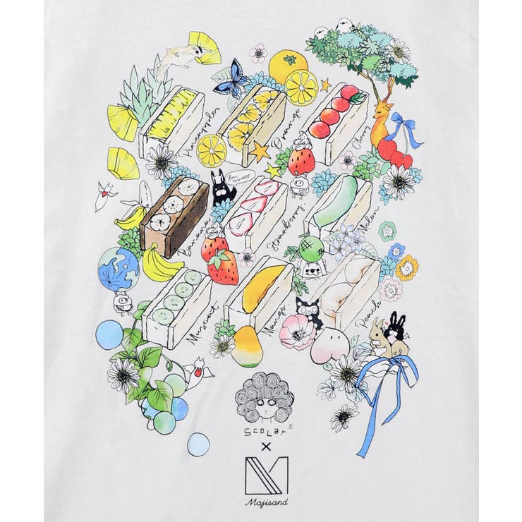 Majisand×ScoLar カラフルフルーツサンドTシャツ | ScoLar | 詳細画像11 