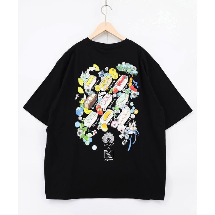 ブラック | Majisand×ScoLar カラフルフルーツサンドTシャツ | ScoLar