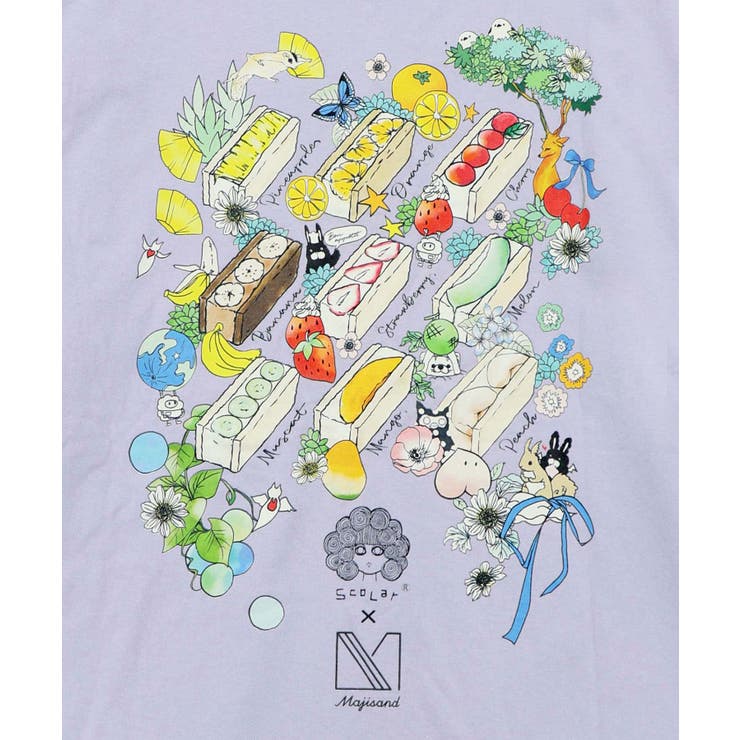 Majisand×ScoLar カラフルフルーツサンドTシャツ | ScoLar | 詳細画像17 