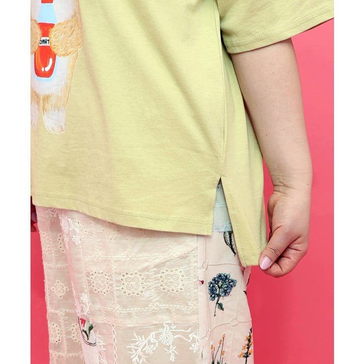 トマトにゃんこ柄プリントTシャツ | ScoLar | 詳細画像5 