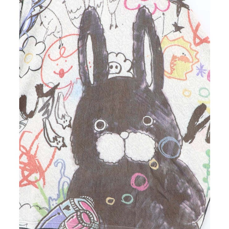 落書き調ラビル配色チュニック | ScoLar | 詳細画像8 