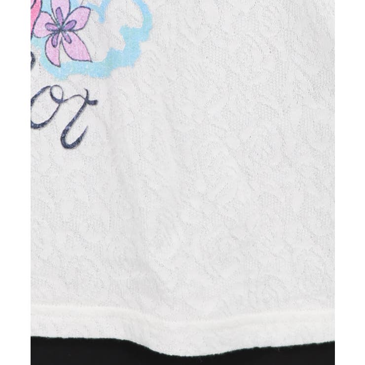 花に埋もれたスカラーちゃん ローズジャガードTシャツ | ScoLar | 詳細画像13 