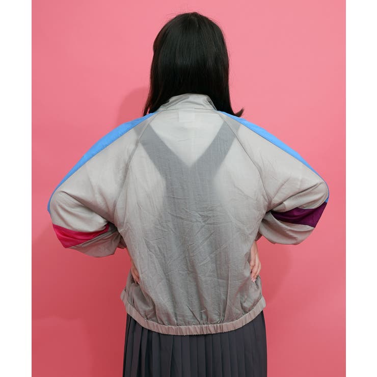 軽量薄地ナイロンワッシャー配色ブルゾン | ScoLar | 詳細画像11 