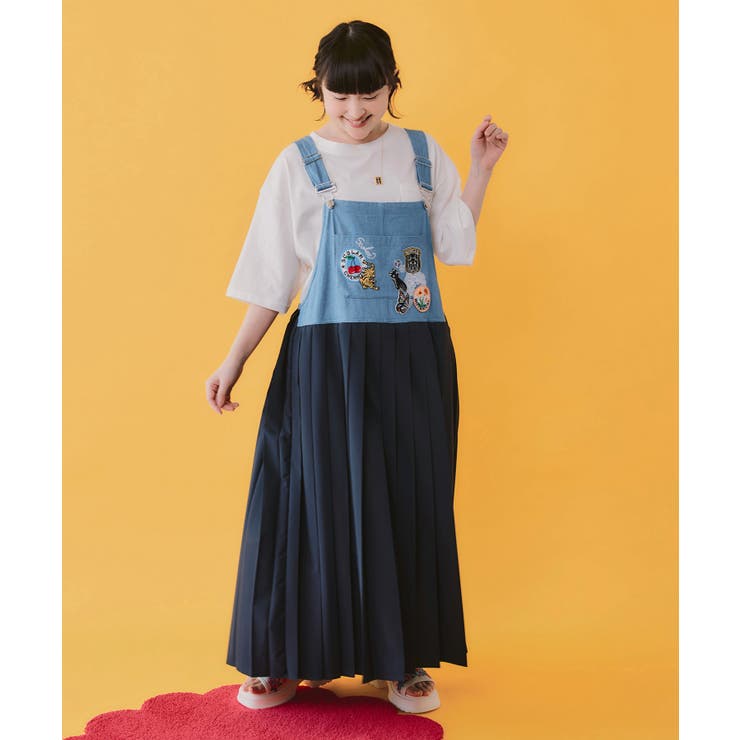 アメリカン風刺繍 デニム×プリーツジャンスカ | ScoLar | 詳細画像1 