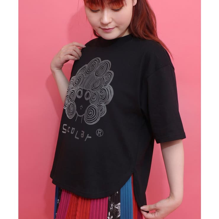 オーロラ箔プリントスカラーちゃん 接触冷感Tシャツ[品番：SRSW0002513 