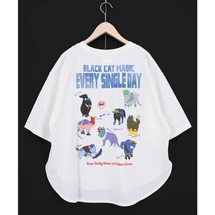 ブラックキャットマジック柄 接触冷感Tシャツ | ScoLar | 詳細画像8 