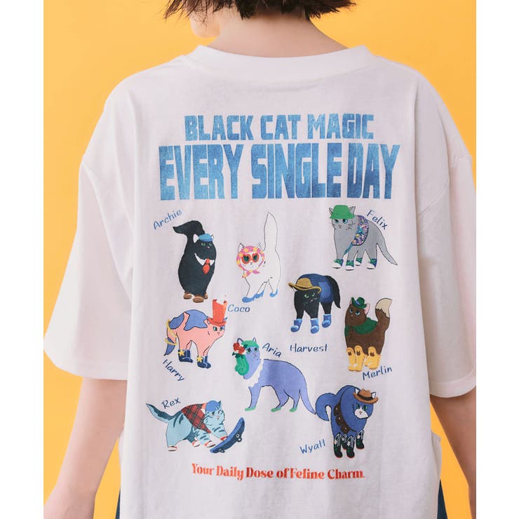 ブラックキャットマジック柄 接触冷感Tシャツ | ScoLar | 詳細画像6 