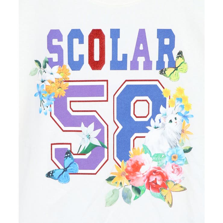 花ネコ×スカラーナンバー柄 接触冷感Tシャツ | ScoLar | 詳細画像5 